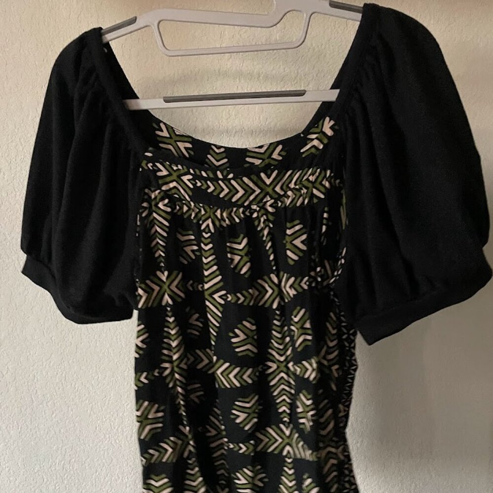 Maeve Anthropologie Mixed Media Top Size M